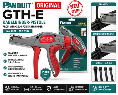 Original Panduit GTH-E für breite Kabelbinder 5,7 9,7 mm Neu  Kabelbinderpistole