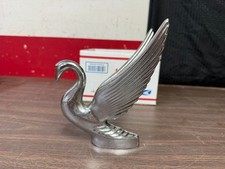 Vintage 1940s 1950s Swan Chrome Hood Ornament 626