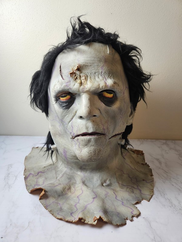 Vintage 90's Frankenstein Halloween Mask Rubber Latex Adult MCA /Universal