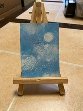 ACEO Original Acrylic Painting Landscape Abstract Art Card ATC Scenery 73