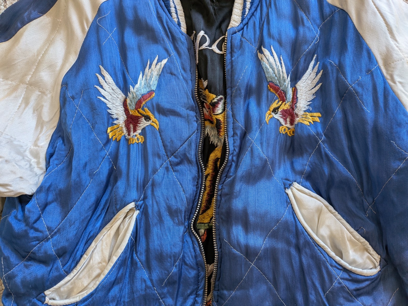 Vintage 1950s Sukajan Japan Souvenir Jacket Reversibl… - Gem