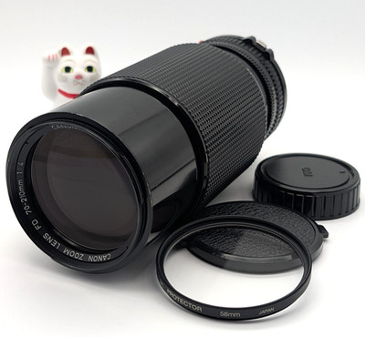 Excellent Canon New FD 70-210mm f/4 MF Zoom Lens w/ Protector From Japan【FD-A13】