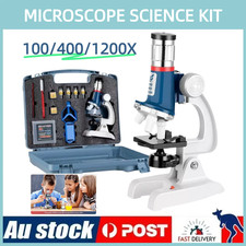Beginner Alloy Microscope Toys 1200X Microscope Science Kit Kids Learning Gift