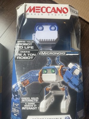Meccano Tech Micronoid Building Programmable Blue Basher Robot New