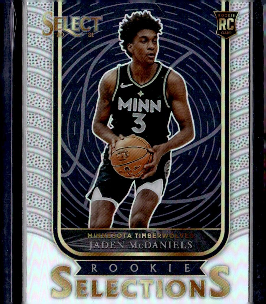 2020-21 Panini Select #23 Jaden McDaniels Rookie Selections Silver