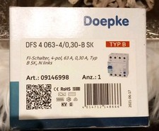 Doepke DFS 4 B SK 63A/0,3A Fi Schutzschalter (09146998)