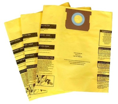 3 Replacement Bags for Shop-Vac 10-14-Gallon High Efficiency 90672 I 9067200