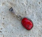 SILVER AND CORAL SOUTHWESTERN PENDANT  — photo 3