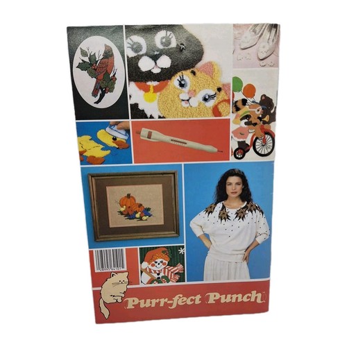 Beginner's Guide to Punch Embroidery #64101 Purr-fect Punch Instructions VTG - Picture 2 of 4