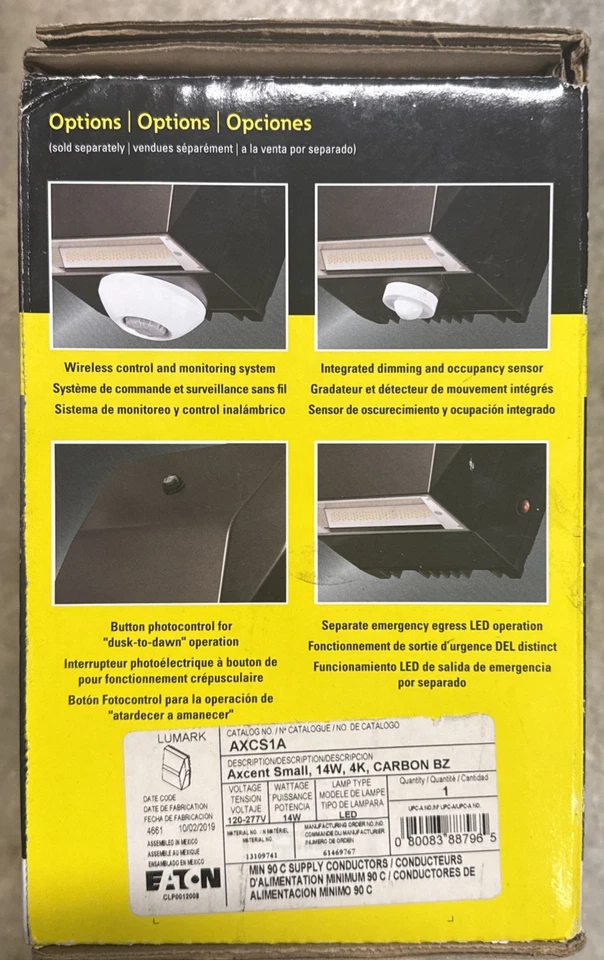 Cooper Lighting Solutions Axcent Small LED Wall Pack Walkway Light 14W 120-277V - Image 3 of 4