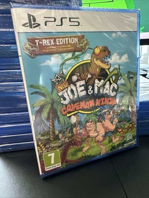 Factory Sealed New Joe and Mac Caveman Ninja T-Rex Edition PlayStation 5 PS5 PAL