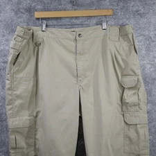 5.11 Tactical Series Pants Mens 46x33 Khaki Cargo Ripstop D-Ring Elastic Waist