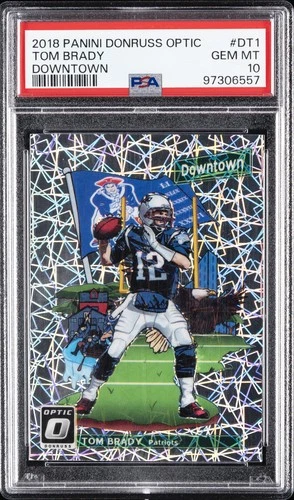 2018 PANINI DONRUSS OPTIC DOWNTOWN #DT1 TOM BRADY PSA 10