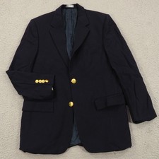 Polo Ralph Lauren Blazer Boy 14 Navy Gold Metal Button Sport Coat Youth Kids VTG