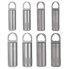 Portable Waterproofs Pills Box Keychains Titaniums Small Bottles
