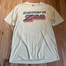 Vintage GM General Motors T-Shirt Camaro Z28 Men’s Yellow Size Xl Red Jacket