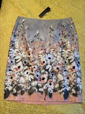 Talbots Pencil Skirt - Bird And Flower Design - New With Tags - 10P