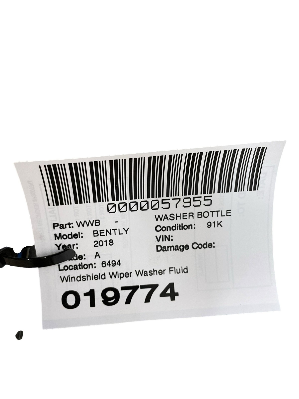 2015-2020 BENTLEY BENTAYGA OEM Windshield Wiper Washer Fluid Reservoir Tank