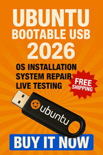 Ubuntu 2026 Bootable USB   Install, Repair  Test Linux Fast  Live OS