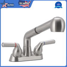 Utility Sink Faucet, Laundry Tub ABS Plastic Faucet, 4 Inch, Centerset 3 Holes