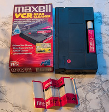 Maxell VHS/VCR Wet Type Head Cleaner Cleaning Kit w/ Cleaning Solution