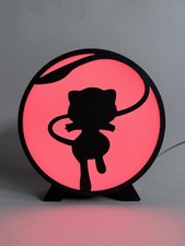 Pokémon Mew Table Lamp: Pink Nightlight Pokémon Silhouette