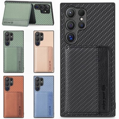 Card Slot Fiber Phone Case For Huawei Nova 14 13 Honor 400 300 200 90 50 60 100