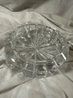 VTG  Crystal Waterford Glass Ashtray with Geometric Design 5” Heavy 2 Lb Retro￼