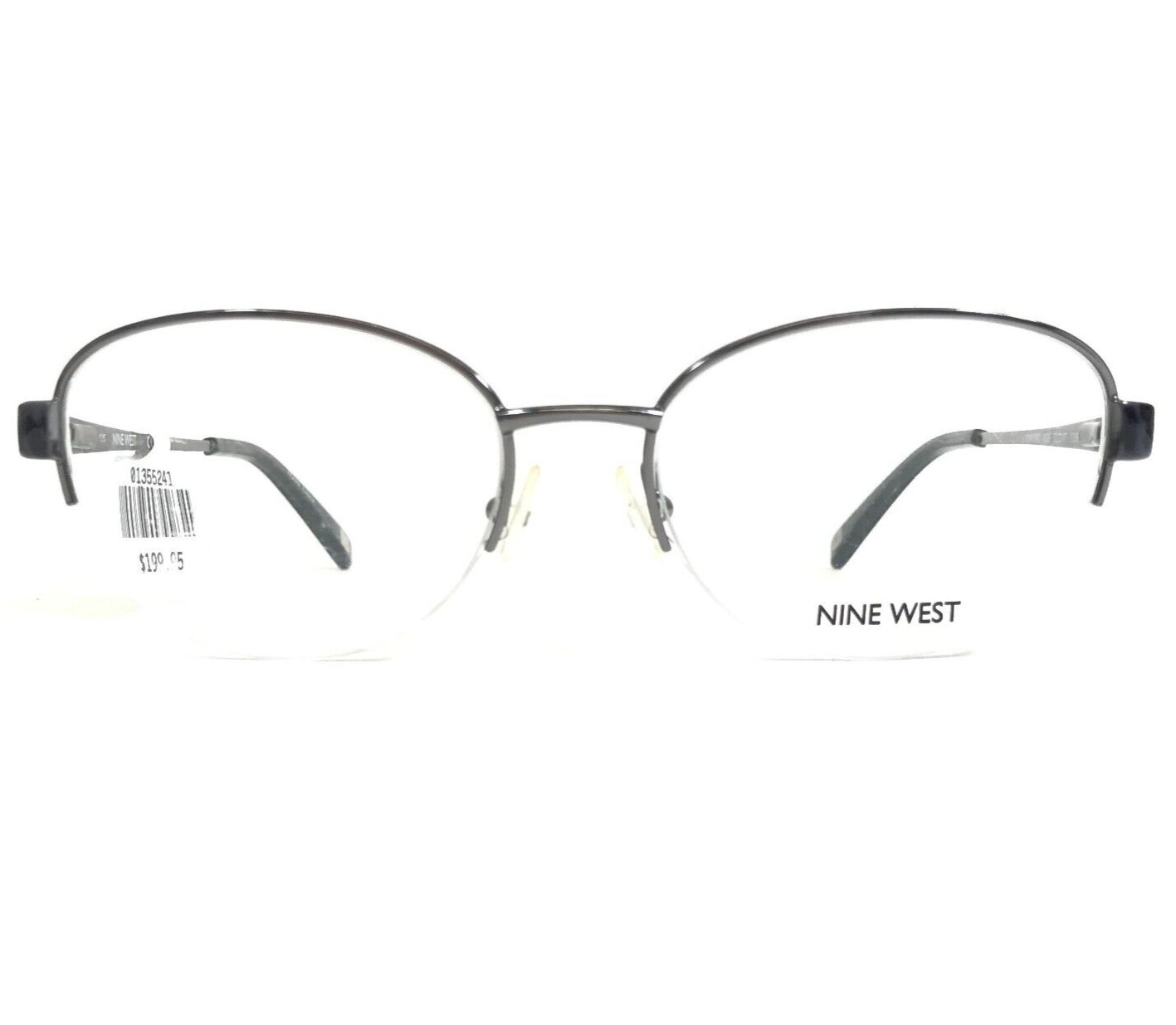 Nine West Eyeglasses Frames NW1060 035 Black Gunmetal Cat Eye Half Rim 52-17-135