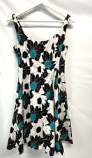 Nine West A Line Dress Casual Floral Stretch Cotton Sun Dress 4