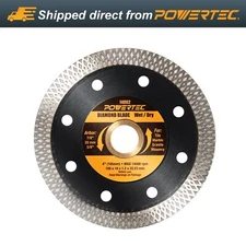 POWERTEC 14002 4 Inch Super Thin Diamond Saw Blades for Handheld Tile Saw, 1PK