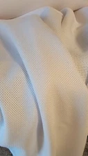 OUTDOOR WOVEN WHITE  SHEER REMNANT  DRAPERY FABRIC