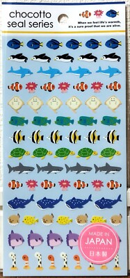 GAIA Aquarium Chocotto Aufkleber Sea Life Fische Delfin Pinguin Sommer MADE J...