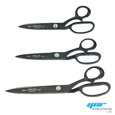YNR Tailor Scissors Dressmaking Quality Upholstery Fabric Cutters Shears Black
