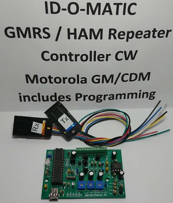 GMRS Repeater Controller, CW ID for Motorola GM CDM, GM300, CDM1250, WIRED, Prog