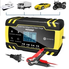12V 24V Battery Charger with Temp Compensation for AGM Motorcycle Marine