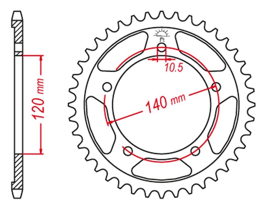 Pignon arrière 53 dents Suzuki GSX-R couronne acier pour stunt
