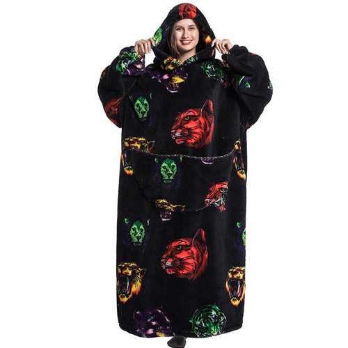 Oversized Adult 1.4m Long Hooded Blanket Hoodie Ultra Comfy Sweatshirt Fleece AU - Picture 25 of 33