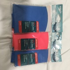 FREE SHIP NIP Lot Of 3 ADULT SIZE Speedo Swim Caps Latex Anti-Roll