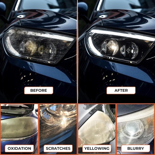 3M Quick and Easy Headlight Restoration Kit, Removes Light Yellowing in 15-Minut - Picture 4 of 7