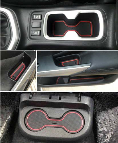 Rubber Non-slip Gate Slot Mat Cup Pads Accessories fit Nissan Navara NP300 D23 - Picture 6 of 25