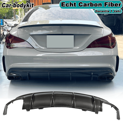 Carbon Heckdiffusor Heckansatz Spoiler Passt für Mercedes C117 CLA250 CLA45   - Bild 1 von 12