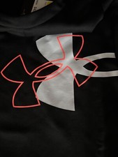 Under Armour Girls Fleece Logo Hoodie MEDIUM black
