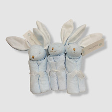 45 Angel Dear Blue Bunny Three Of A Kind Blankie 3-Piece Set