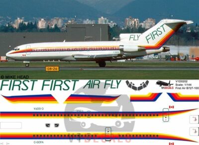 V1 Decals Boeing 727-100 First Air for 1/144 Airfix Model Airplane Kit V1D0202