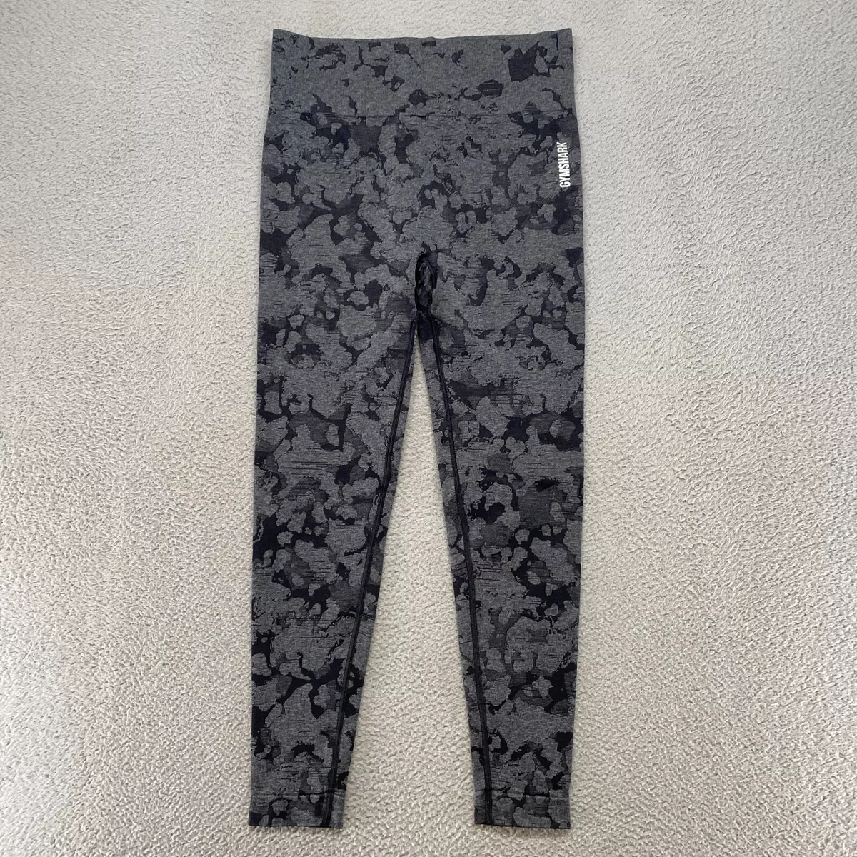 Gymshark Leggings Womens XL Adapt Seamless High Rise Camo Gym Workout Gray  Black