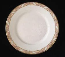 Homer Laughlin Empress China E1315M Pink Roses Gold - 7-7/8" LUNCHEON PLATE