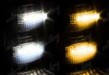 AMBER/WHITE LED SMOKE SIDE MIRROR TURN SIGNAL LIGHTS FIT 08-16 FORD SUPER DUTY