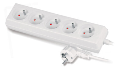 PLASTROL 5-fach Verlängerungskabel 10A 5m /OMY 3x1/ weiß PS-570