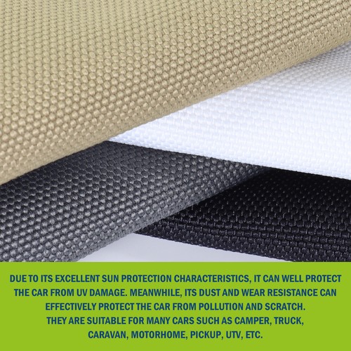 Heavy Duty Canvas Fabric Car Exterior Canopy Awning Fabrics Cover UV Resistant - Picture 3 of 16